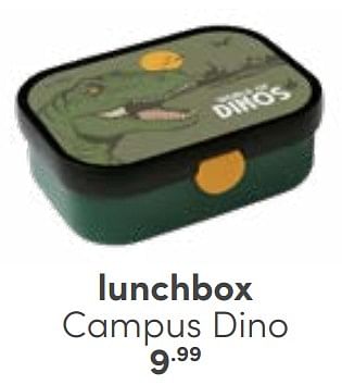 Aanbiedingen Lunchbox campus dino - Huismerk - Baby &amp; Tiener Megastore - Geldig van 30/04/2023 tot 13/05/2023 bij Baby & Tiener Megastore