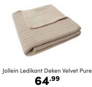 Aanbiedingen Jollein ledikant deken velvet pure - Jollein - Geldig van 30/04/2023 tot 06/05/2023 bij Baby & Tiener Megastore