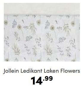 Aanbiedingen Jollein ledikant laken flowers - Jollein - Geldig van 30/04/2023 tot 06/05/2023 bij Baby & Tiener Megastore