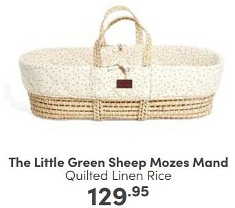 Aanbiedingen The little green sheep mozes mand quilted linen rice - The Little Green Sheep - Geldig van 30/04/2023 tot 06/05/2023 bij Baby & Tiener Megastore