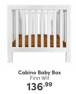 Aanbiedingen Cabino baby box finn wit - Cabino - Geldig van 30/04/2023 tot 06/05/2023 bij Baby & Tiener Megastore