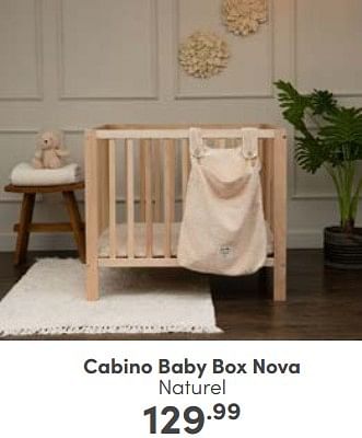 Aanbiedingen Cabino baby box nova naturel - Cabino - Geldig van 30/04/2023 tot 06/05/2023 bij Baby & Tiener Megastore