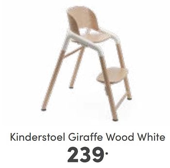 Aanbiedingen Kinderstoel giraffe wood white - Bugaboo - Geldig van 30/04/2023 tot 06/05/2023 bij Baby & Tiener Megastore