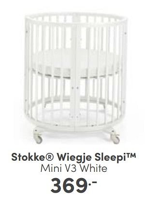 Aanbiedingen Stokke wiegje sleepi mini v3 white - Stokke - Geldig van 30/04/2023 tot 06/05/2023 bij Baby & Tiener Megastore