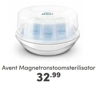Aanbiedingen Avent magnetronstoomsterilisator - Philips - Geldig van 30/04/2023 tot 06/05/2023 bij Baby & Tiener Megastore