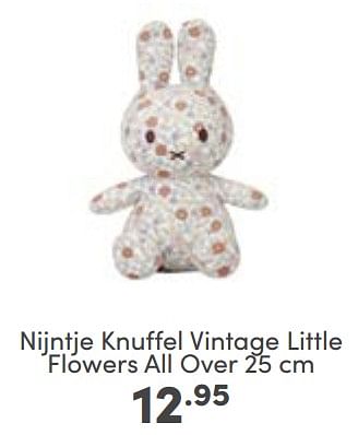 Aanbiedingen Nijntje knuffel vintage little flowers all over - Nijntje - Geldig van 30/04/2023 tot 06/05/2023 bij Baby & Tiener Megastore