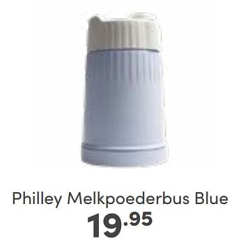 Aanbiedingen Philley melkpoederbus blue - Philley - Geldig van 30/04/2023 tot 06/05/2023 bij Baby & Tiener Megastore