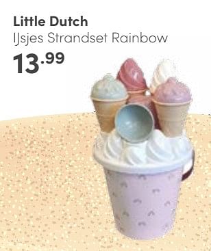 Aanbiedingen Little dutch ijsjes strandset rainbow - Little Dutch - Geldig van 30/04/2023 tot 06/05/2023 bij Baby & Tiener Megastore