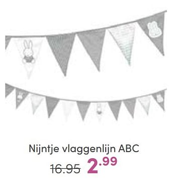 Aanbiedingen Nijntje vlaggenlijn abc - Nijntje - Geldig van 30/04/2023 tot 06/05/2023 bij Baby & Tiener Megastore