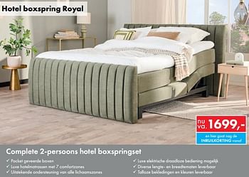 Aanbiedingen Hotel boxspring royal - Huismerk - Woon Square - Geldig van 01/05/2023 tot 06/05/2023 bij Woon Square