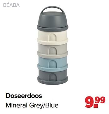 Aanbiedingen Béaba doseerdoos mineral grey-blue - Beaba - Geldig van 01/05/2023 tot 03/06/2023 bij Baby-Dump