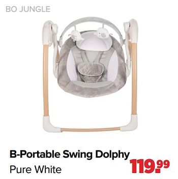 Aanbiedingen Bo jungle b-portable swing dolphy pure white - Bo Jungle - Geldig van 01/05/2023 tot 03/06/2023 bij Baby-Dump