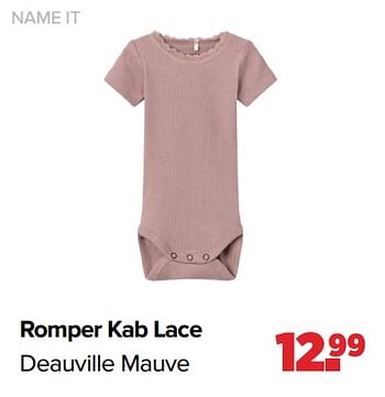 Aanbiedingen Name it romper kab lace deauville mauve - Name-IT - Geldig van 01/05/2023 tot 03/06/2023 bij Baby-Dump