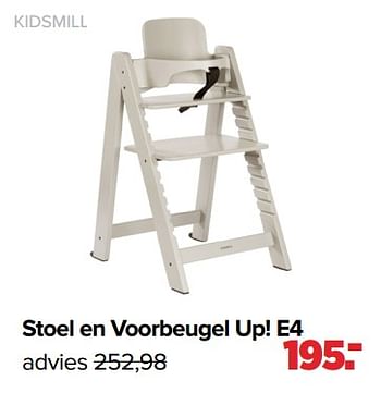 Aanbiedingen Kidsmill stoel en voorbeugel up! e4 - Kidsmill - Geldig van 01/05/2023 tot 03/06/2023 bij Baby-Dump