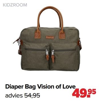 Aanbiedingen Kidzroom diaper bag vision of love - Kidzroom - Geldig van 01/05/2023 tot 03/06/2023 bij Baby-Dump