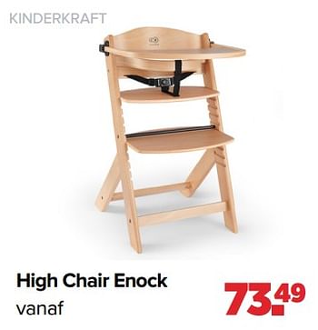 Aanbiedingen Kinderkraft high chair enock - Kinderkraft - Geldig van 01/05/2023 tot 03/06/2023 bij Baby-Dump