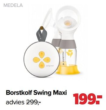 Aanbiedingen Medela borstkolf swing maxi - Medela - Geldig van 01/05/2023 tot 03/06/2023 bij Baby-Dump