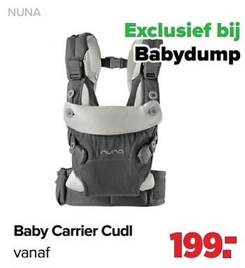 Aanbiedingen Nuna baby carrier cudl - Nuna - Geldig van 01/05/2023 tot 03/06/2023 bij Baby-Dump