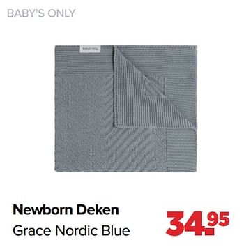 Aanbiedingen Baby`s only newborn deken grace nordic blue - Baby's Only - Geldig van 01/05/2023 tot 03/06/2023 bij Baby-Dump