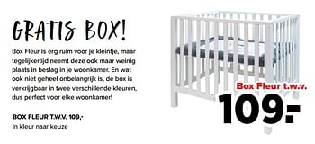 Aanbiedingen Box fleur t.w.v. - Huismerk - Baby-Dump - Geldig van 01/05/2023 tot 03/06/2023 bij Baby-Dump
