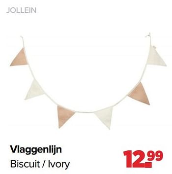 Aanbiedingen Jollein vlaggenlijn biscuit - ivory - Jollein - Geldig van 01/05/2023 tot 03/06/2023 bij Baby-Dump