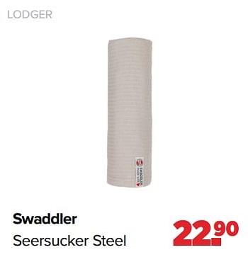 Aanbiedingen Lodger swaddler seersucker steel - Lodger - Geldig van 01/05/2023 tot 03/06/2023 bij Baby-Dump
