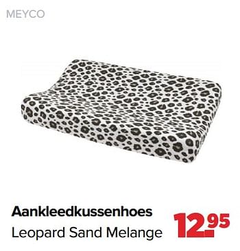 Aanbiedingen Meyco aankleedkussenhoes leopard sand melange - Meyco - Geldig van 01/05/2023 tot 03/06/2023 bij Baby-Dump