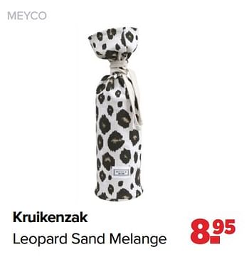 Aanbiedingen Meyco kruikenzak leopard sand melange - Meyco - Geldig van 01/05/2023 tot 03/06/2023 bij Baby-Dump