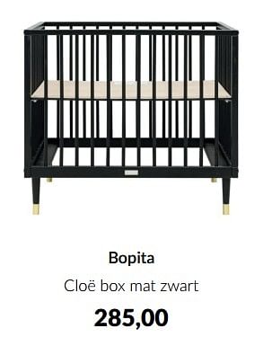 Aanbiedingen Bopita cloë box mat zwart - Bopita - Geldig van 10/04/2023 tot 15/05/2023 bij Babypark