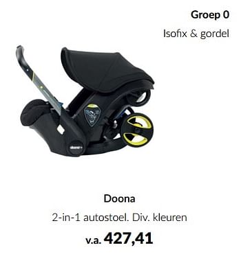 Aanbiedingen Doona 2-in-1 autostoel - Doona - Geldig van 10/04/2023 tot 15/05/2023 bij Babypark