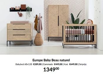 Aanbiedingen Europe baby beau naturel - Europe baby - Geldig van 10/04/2023 tot 15/05/2023 bij Babypark