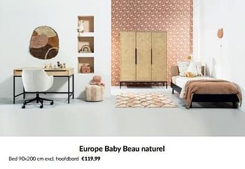 Aanbiedingen Europe baby beau naturel bed - Europe baby - Geldig van 10/04/2023 tot 15/05/2023 bij Babypark