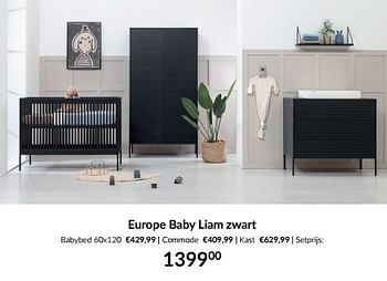 Aanbiedingen Europe baby liam zwart - Europe baby - Geldig van 10/04/2023 tot 15/05/2023 bij Babypark