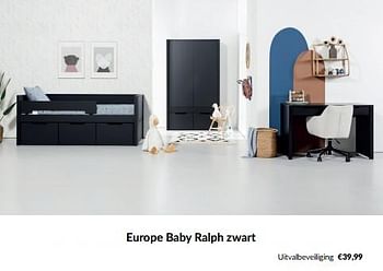 Aanbiedingen Europe baby ralph zwart uitvalbeveiliging - Europe baby - Geldig van 10/04/2023 tot 15/05/2023 bij Babypark