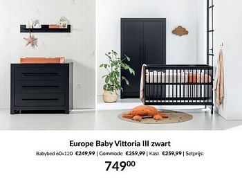 Aanbiedingen Europe baby vittoria iii zwart - Europe baby - Geldig van 10/04/2023 tot 15/05/2023 bij Babypark