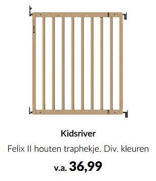 Aanbiedingen Kidsriver felix ii houten traphekje - Kidsriver - Geldig van 10/04/2023 tot 15/05/2023 bij Babypark