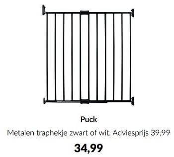 Aanbiedingen Puck metalen traphekje zwart of wit - Puck - Geldig van 10/04/2023 tot 15/05/2023 bij Babypark