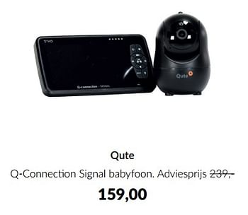 Aanbiedingen Qute q-connection signal babyfoon - Qute  - Geldig van 10/04/2023 tot 15/05/2023 bij Babypark