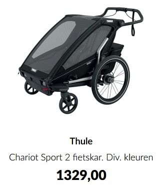 Aanbiedingen Thule chariot sport 2 fietskar - Thule - Geldig van 10/04/2023 tot 15/05/2023 bij Babypark
