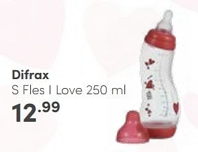 Aanbiedingen Difrax s fles i love - Difrax - Geldig van 07/05/2023 tot 13/05/2023 bij Baby & Tiener Megastore