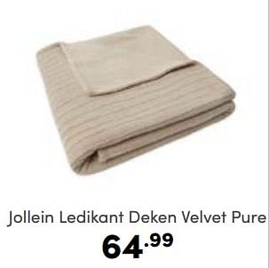 Aanbiedingen Jollein ledikant deken velvet pure - Jollein - Geldig van 07/05/2023 tot 13/05/2023 bij Baby & Tiener Megastore