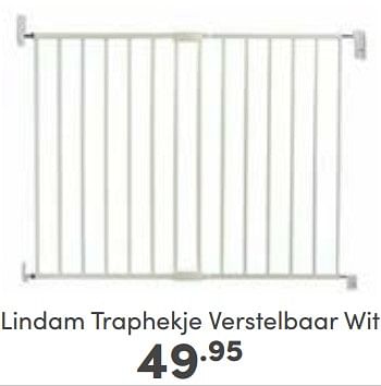 Aanbiedingen Lindam traphekje verstelbaar wit - Lindam - Geldig van 07/05/2023 tot 13/05/2023 bij Baby & Tiener Megastore