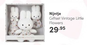 Aanbiedingen Nijntje giftset vintage little flowers - Nijntje - Geldig van 07/05/2023 tot 13/05/2023 bij Baby & Tiener Megastore