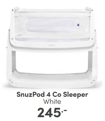 Aanbiedingen Snuzpod 4 co sleeper white - Snüzpod4 - Geldig van 07/05/2023 tot 13/05/2023 bij Baby & Tiener Megastore