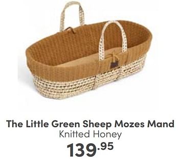 Aanbiedingen The little green sheep mozes mand knitted honey - The Little Green Sheep - Geldig van 07/05/2023 tot 13/05/2023 bij Baby & Tiener Megastore