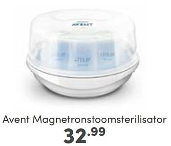 Aanbiedingen Avent magnetronstoomsterilisator - Philips - Geldig van 07/05/2023 tot 13/05/2023 bij Baby & Tiener Megastore