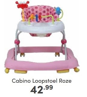 Aanbiedingen Cabino loopstoel roze - Cabino - Geldig van 07/05/2023 tot 13/05/2023 bij Baby & Tiener Megastore