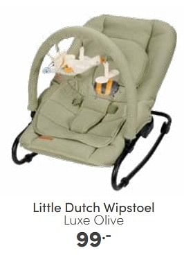 Aanbiedingen Little dutch wipstoel luxe olive - Little Dutch - Geldig van 07/05/2023 tot 13/05/2023 bij Baby & Tiener Megastore