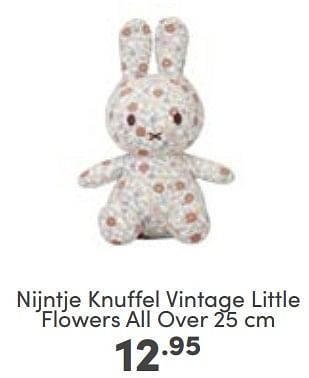 Aanbiedingen Nijntje knuffel vintage little flowers all over - Nijntje - Geldig van 07/05/2023 tot 13/05/2023 bij Baby & Tiener Megastore
