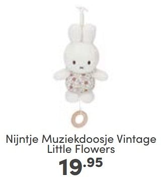 Aanbiedingen Nijntje muziekdoosje vintage little flowers - Nijntje - Geldig van 07/05/2023 tot 13/05/2023 bij Baby & Tiener Megastore
